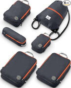 Large Compression Packing Cubes 6 Piece Set by TRIPPEDTravelGear