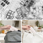 Travel Pill Organizer Box with Labels, 7 Compartments Portable Mini Pill Case - Image 7