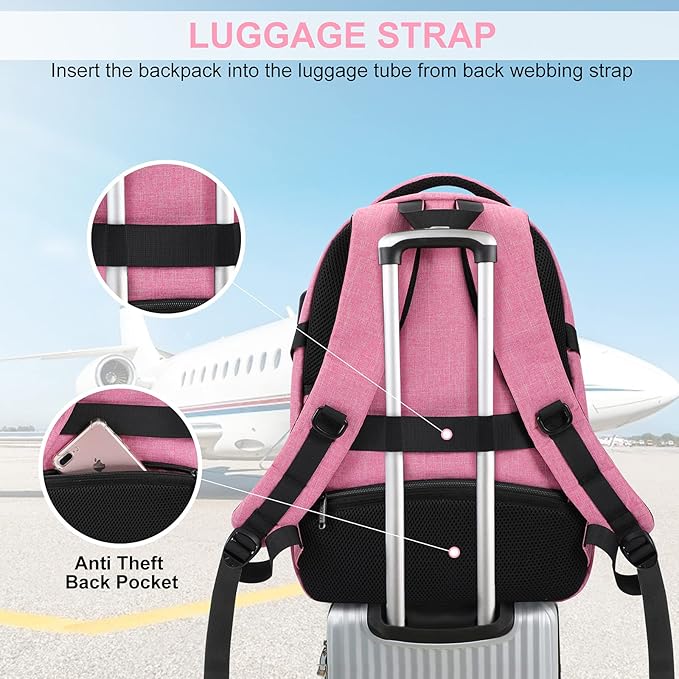 ANKUER Backpacks for Women, Backpack Fits Up 15.6 in Laptop Backpack for Travel - Image 5