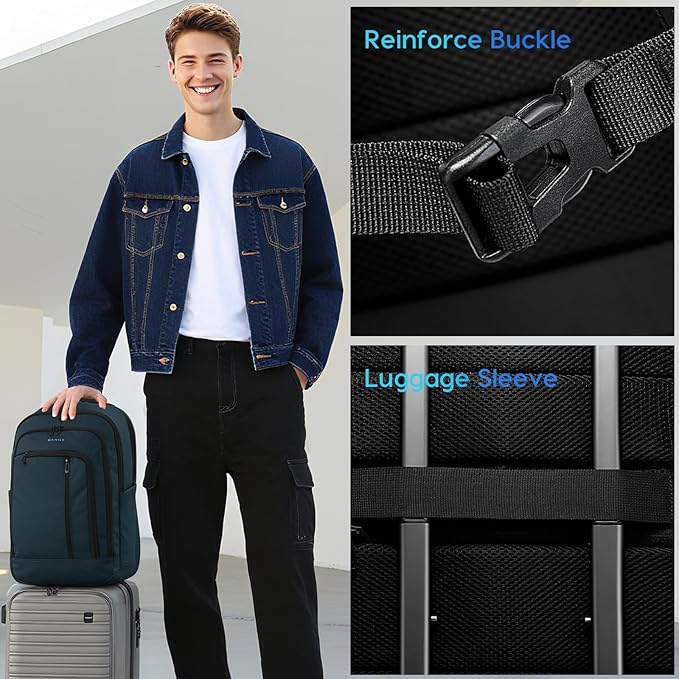 BANGE 28L Slim Laptop Backpack for Men & Women, 15.6 Inch Business Backpack - Image 7