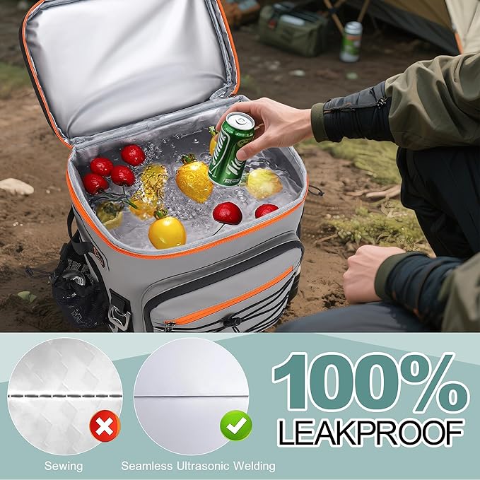 Large 52cans Cooler Backpack, Waterproof, Leak Proof, 30L Large Capacity - Image 4
