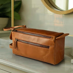 LEATHER VILLAGE Premium Leather Travel Toiletry Bag - Image 8