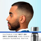 Blade & Stone PS501 Foil Shaver for Men – Dual Foil Cordless Shaver with Graphene-X Blades and 8000 RPM Digital Motor – All-Metal, Rechargeable Wet and Dry Razor – Aviator