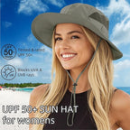 Connectyle Women's UPF 50+ Sun Hat UV Protection Wide Brim Bucket Hat Summer - Image 2