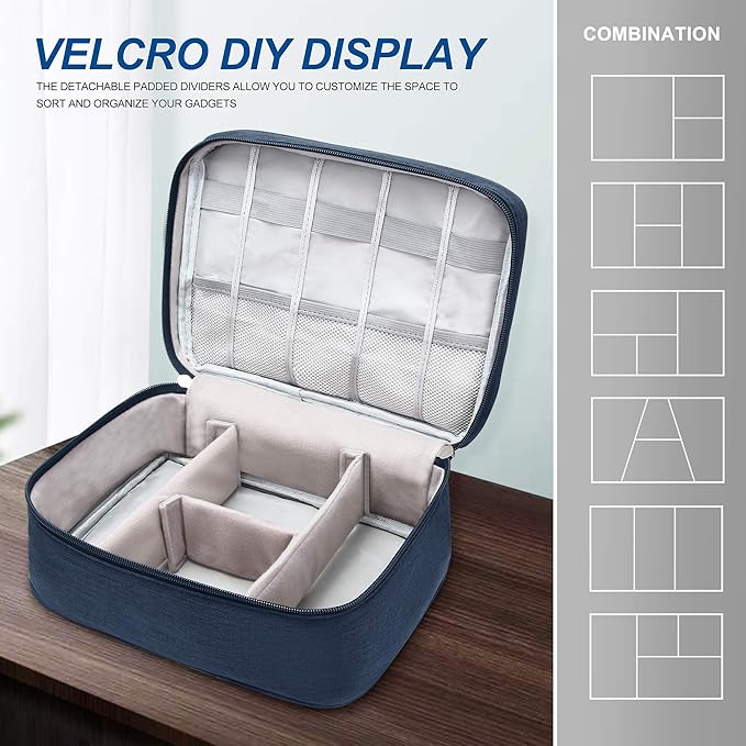 Electronics Organizer Travel Universal Cable Organizer Bag Waterproof - Image 8