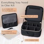 Makeup Bag with LED Mirror – Travel Cosmetic Organizer with Lighted Mirror - Image 6