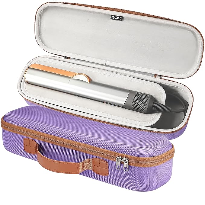 RAIACE Hard Storage Case Compatible with Dyson Airstrait Straightener, Travel Carrying Bag. (case only). - Purple
