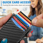 Men Wallet, with Money Clip Coins Pocket ID Window, Slim Front Pocket RFID - Image 5