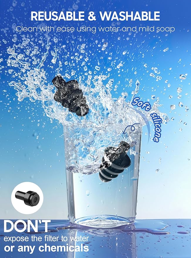 Motorcycle Ear Plugs, 2 Pairs Reusable Silicone, 26dB Wind Noise Reduction & - Image 5