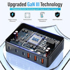 TT&C 100W USB-C Fast Charger, GaN III 6 Port PD+QC Multiport Charging Station - Image 2