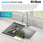 Kraus KHU101-24L Standart PRO 24-inch Undermount 16 Gauge Single Bowl Laundry - Image 5