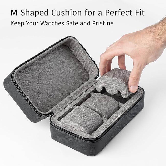 Watch Travel Case for Men | Leather Watch Case - Image 3