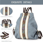 Goodhan Women Canvas Backpack Daypack Casual Shoulder Bag, Vintage Heavy-duty - Image 2