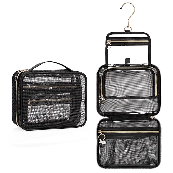 CUBETASTIC Mesh Shower Bag, Hanging Travel Toiletry Bag by CUBETASTIC