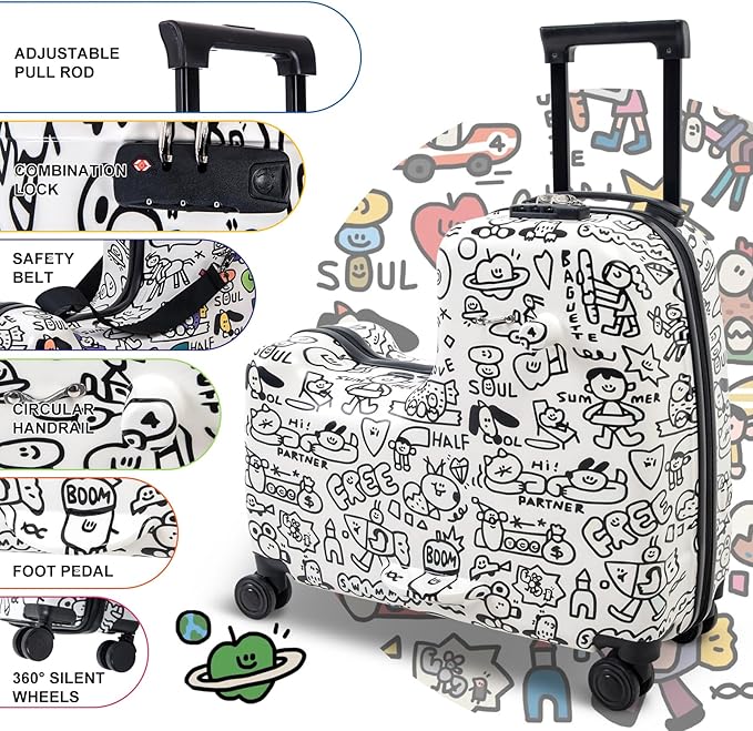 Apelila DIY Coloring Ride On Suitcase - Image 2