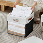 Fabric Storage Cubes with Clear Windows and Lids, Decorative Storage Boxes - Image 6