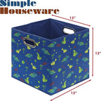 SIMPLE HOUSEWARE 13-Inch Collapsible Fabric Cube Storage Bin - Image 6