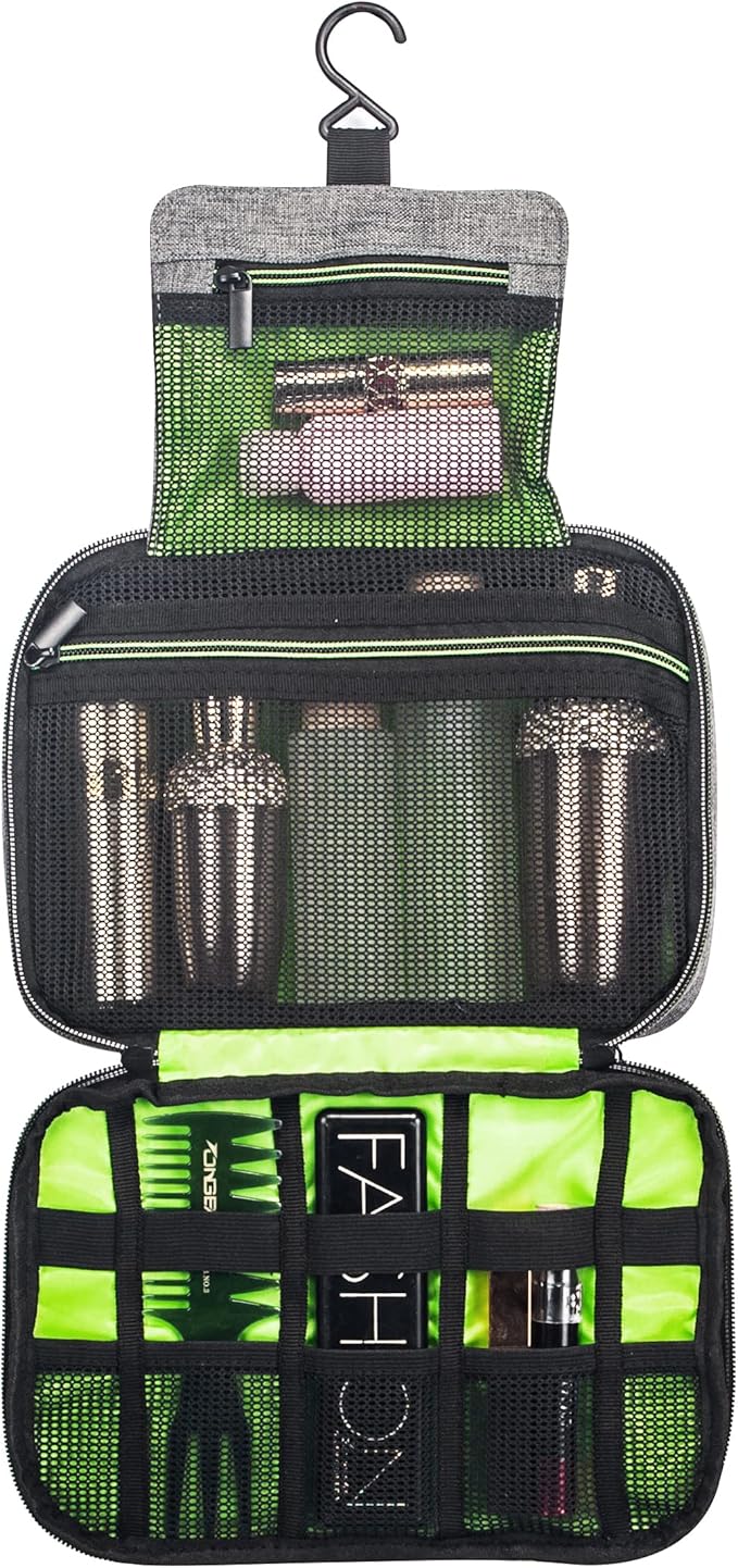 Foldable Man Hanging Travel Toiletry Bag Shaving Dopp Kit Travelling Shower - Image 2