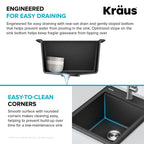 Bellucci 18 inch Granite Workstation Drop In Top Mount Single Bowl Kitchen Sink in Metallic Grey with Accessories (18 Inch / Gray)