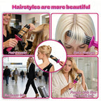 Volumizing Hair Brush, Heat Resistant Curling & Blowout Brush with 17 Anti-Slip Teeth for Smooth, Bouncy Curls - Salon Quality at Home, Gentle on All Hair Types