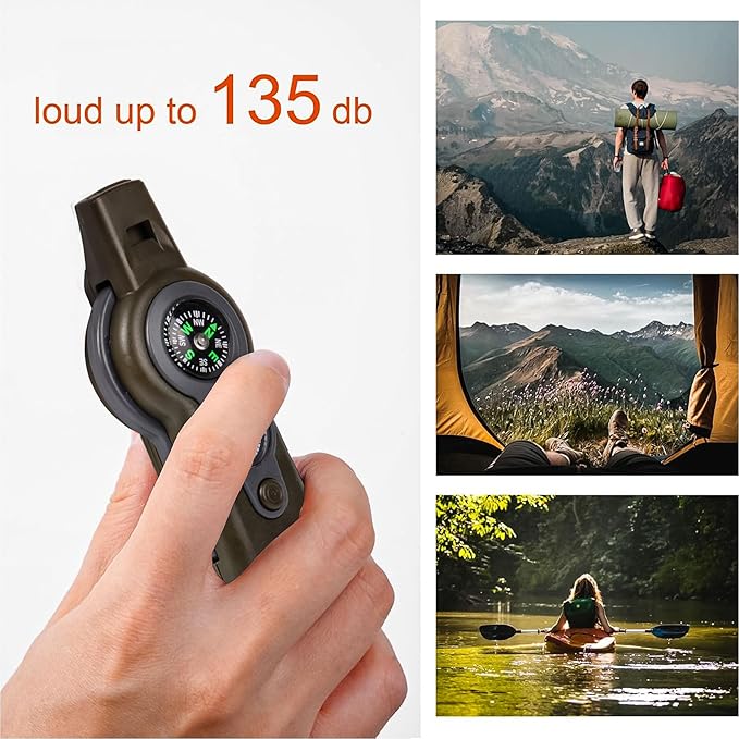 Emergency Survival Function Whistle, Outdoor Multifunctional Tool Safety Whistle - Image 5