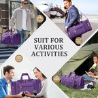 Gonex Canvas Duffle Bag for Travel 50L Expandable Duffel Weekend Overnight Bag - Image 7