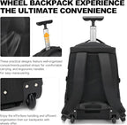 Boavan Rolling Backpack, 17 inch Water Resistant Wheeled Backpack, Carry on - Image 5
