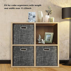 Posprica Collapsible Storage Cubes, 11×11 Heavy Duty Fabric Stroage Basket Bins - Image 4