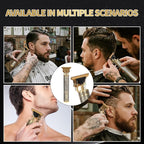 Professional Hair Clipper for Men - Rechargeable Cordless T-Blade Trimmer with 4 Guides, USB-C Fast Charge, Metal Body for Beard, Hair & Body Grooming