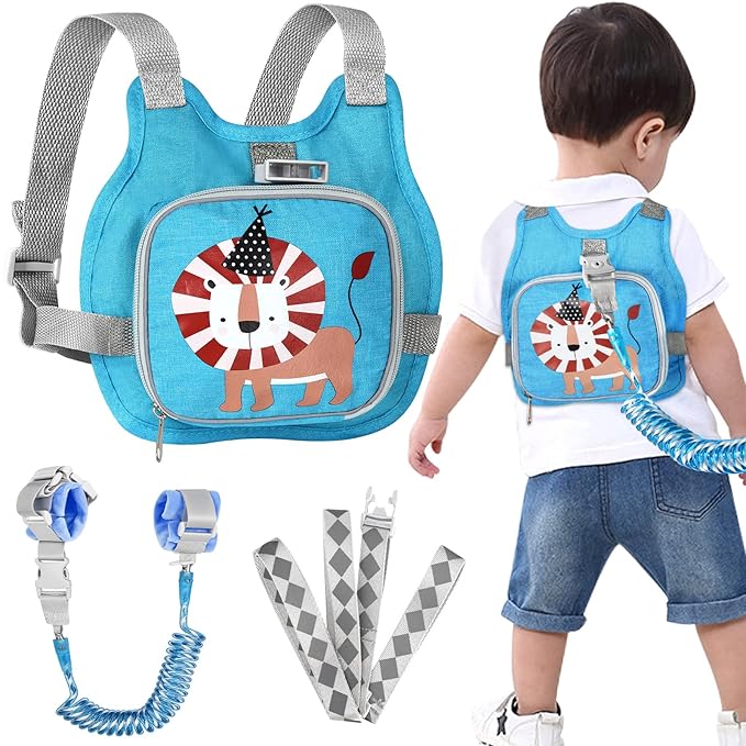 Toddler Harness Leash+ Anti Lost Wrist Link, Accmor Adorable Lion Baby Harness by Accmor