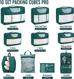 Veken 10 Set Packing Cubes for Travel Essential, Suitcase Organizer Bags in 4 - Image 2