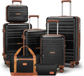 Luggage Sets with spinner wheels, PC+ABS Hard Shell Travel Luggage, Lightweight by Unknown