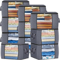 Fab totes 24 Gallons Clothes Storage, Foldable Thick Fabric Blanket Storage Bags by Fabtotes