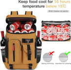 TUGUAN Cooler Backpack 36 Cans Insulated Leak Proof Lightweight Lunch Backpack - Image 3