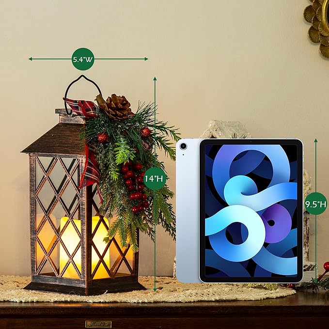 Christmas Solar Lanterns Outdoor, Waterproof Garden Hanging Lanterns, Solar - Image 4