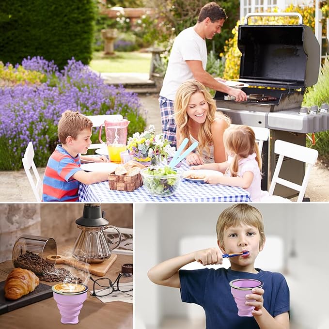Collapsible Cup Silicone Foldable Cup-Expandable Folding Drinking Reusable - Image 7