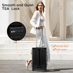 Carry On Luggage 20 Inch, Aluminum Frame Zipperless Luggage, ABS+PC Hard Shell - Image 3