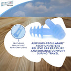 HEAROS AirPlugs Airline Pressure Reducing Earplugs, 1 Pair + Free Case - Image 2