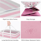 HomeHacks 2 Pack Large Laundry Baskets, Waterproof, Freestanding Laundry Hampers - Image 2