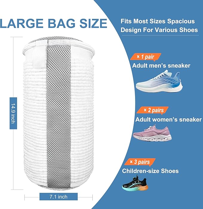 Shoe Washing Machine Bag – 360° Deep Clean Sneaker Laundry Bag - Image 6