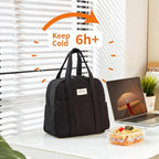 Insulated Lunch Bag for Women, 6-Hour Cold Retention Cooler Tote - Image 2