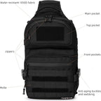 15L Tactical Crossbody Sling Bag | Everyday One Shoulder Backpack Fit 12 Inch - Image 4