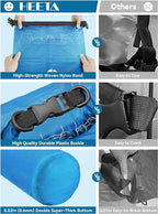 HEETA Dry Bag Waterproof for Women Men, 5L/10L/20L/30L/40L Roll Top Lightweight - Image 4
