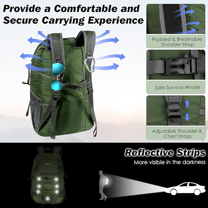 MoKo Hiking Backpack, 40L Large Capacity Camping Backpack - Image 4