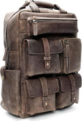 Handmade Leather Backpack for Men and Women, 15.6 Inch Laptop Bag, Genuine by Luxeoria