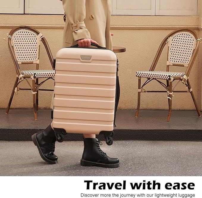 Coolife 3-Piece Lightweight Hardside Spinner Luggage Set - Image 6