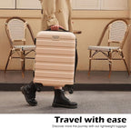 Coolife Luggage 3 Piece Set Suitcase Spinner Hardshell Lightweight TSA Lock) - Image 6