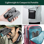 Adorrgon 12x42 HD Binoculars for Adults High Powered - Image 7