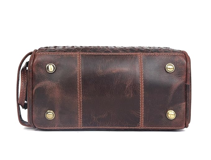 10" Premium Leather Toiletry Travel Pouch - Image 6