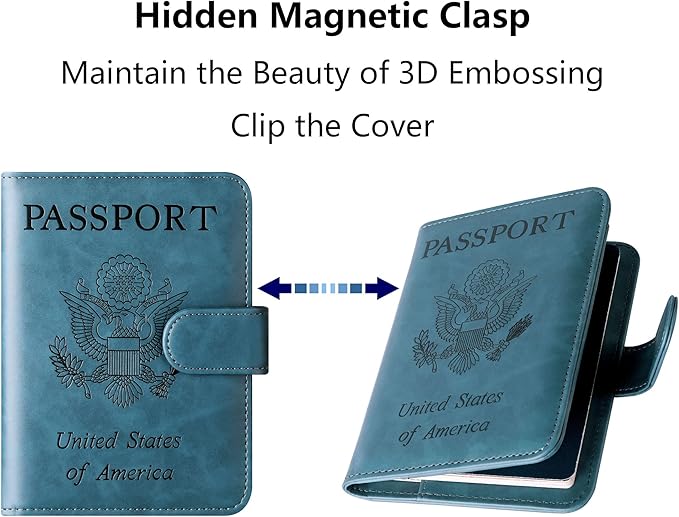 Airtag Passport Holder Cover Wallet Travel Essentials Leather Rfid Blocking - Image 6